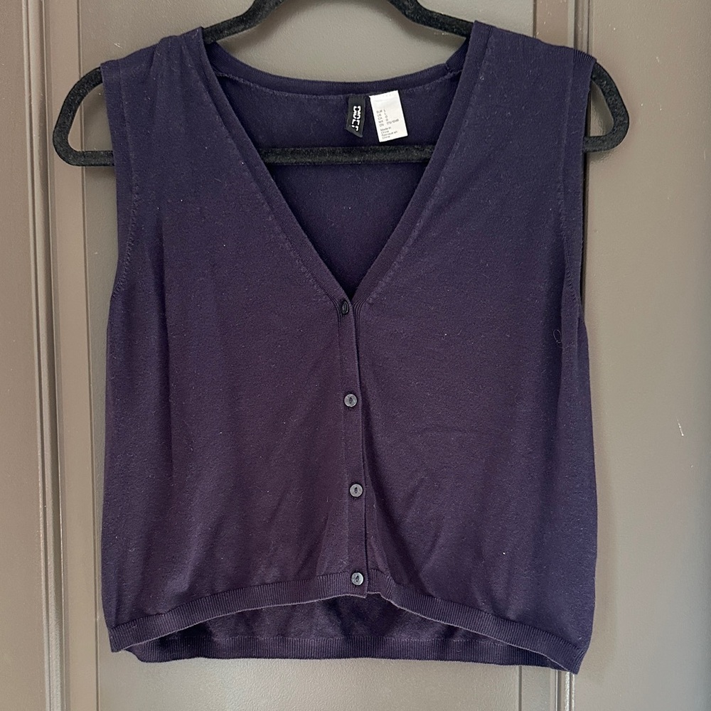 Women's‎ Navy Sleeveless Top